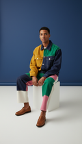 Denim Coordinated Set with Bold Stitching